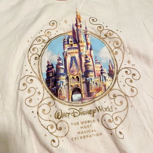 Walt Disney World 50th Anniversary Cinderella Castle Graphic T-Shirt Top Small - Picture 4 of 7